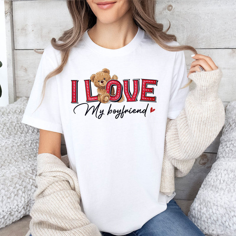 GiftyGifts I Love My Boyfriend Valentine T-Shirt