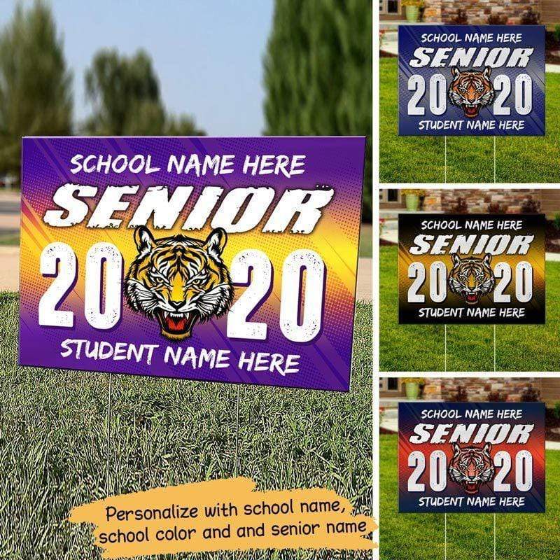 Yard Sign 2020 Senior Tiger Personalized Yard Sign 1 piece
